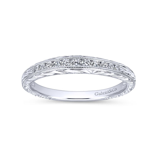 18K White Gold Matching Wedding Band