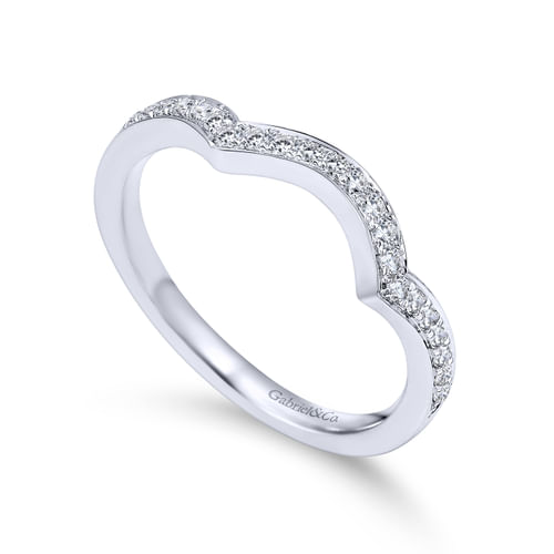 18K White Gold Matching Wedding Band