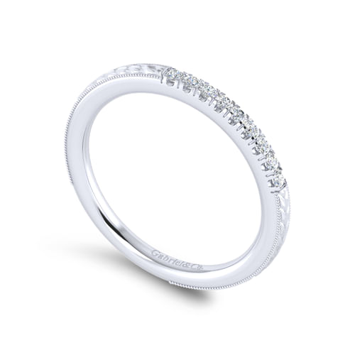 18K White Gold Matching Wedding Band