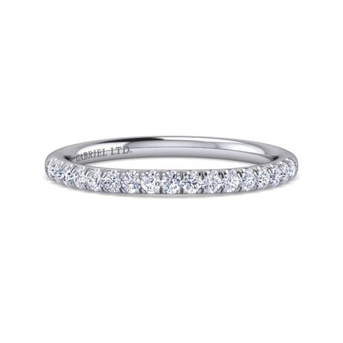 18K White Gold Matching Wedding Band