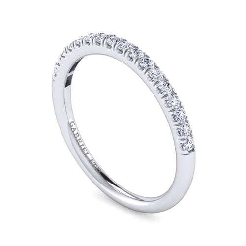 18K White Gold Matching Wedding Band