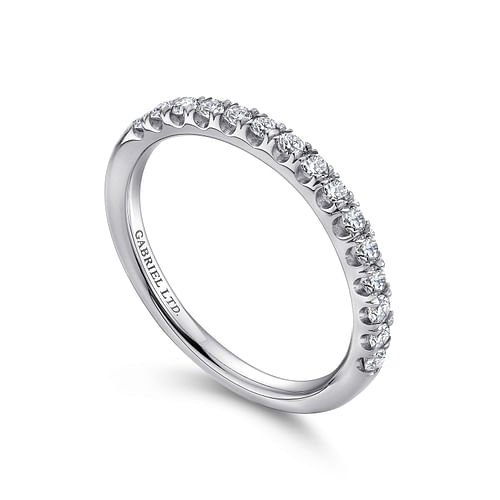 18K White Gold Matching Wedding Band