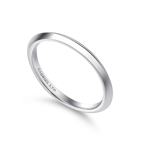 18K White Gold Matching Wedding Band