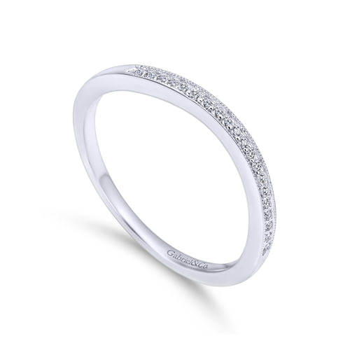 18K White Gold Matching Wedding Band