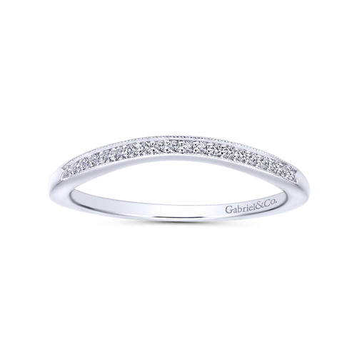 18K White Gold Matching Wedding Band