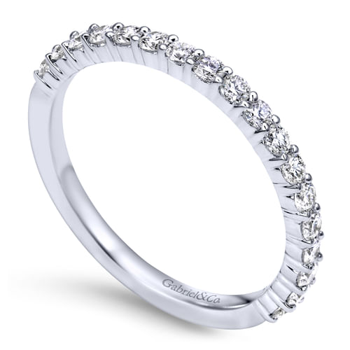 18K White Gold Matching Wedding Band