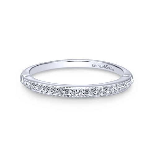 18K White Gold Matching Wedding Band