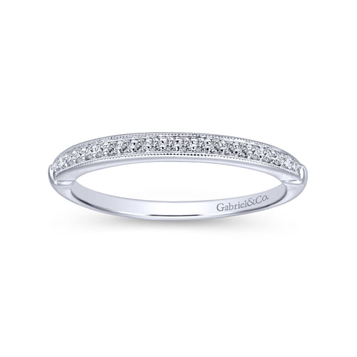 18K White Gold Matching Wedding Band