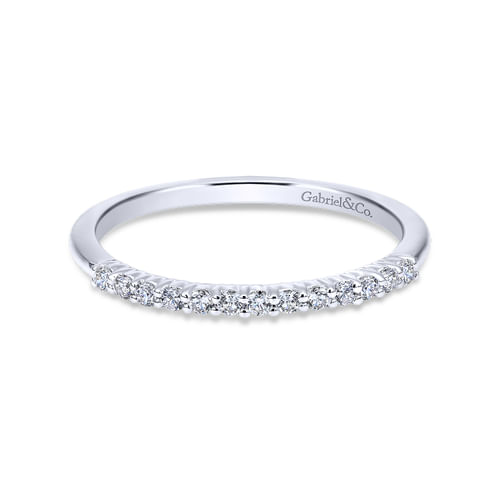 18K White Gold Matching Wedding Band