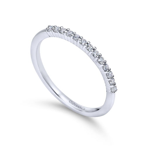 18K White Gold Matching Wedding Band
