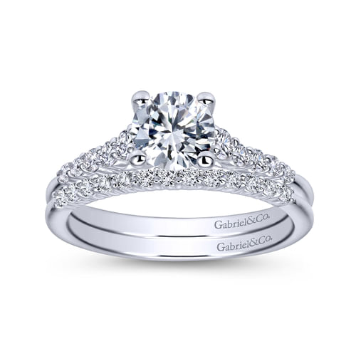 18K White Gold Matching Wedding Band