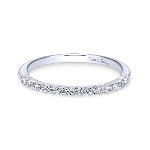 18K White Gold Matching Wedding Band
