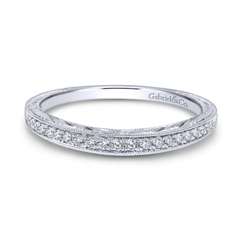 18K White Gold Matching Wedding Band