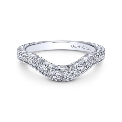18K White Gold Matching Wedding Band