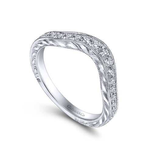 18K White Gold Matching Wedding Band