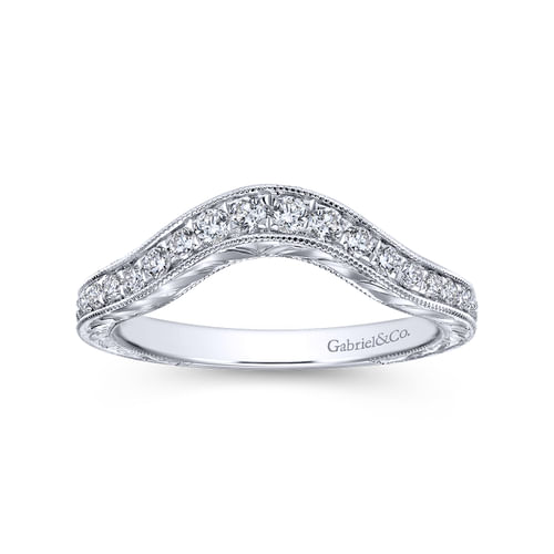18K White Gold Matching Wedding Band