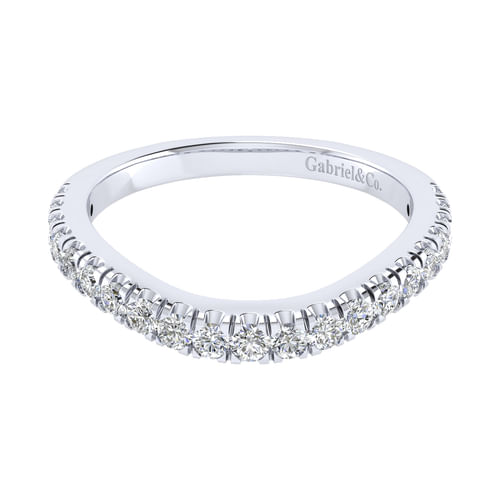 18K White Gold Matching Wedding Band