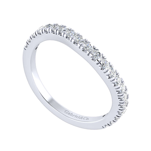 18K White Gold Matching Wedding Band