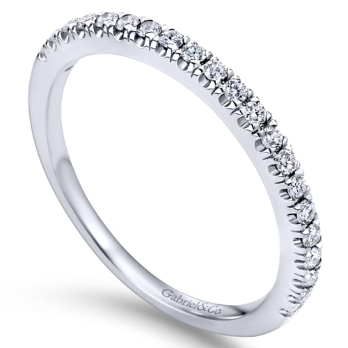 18K White Gold Matching Wedding Band