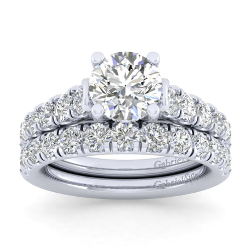 18K White Gold Matching Wedding Band