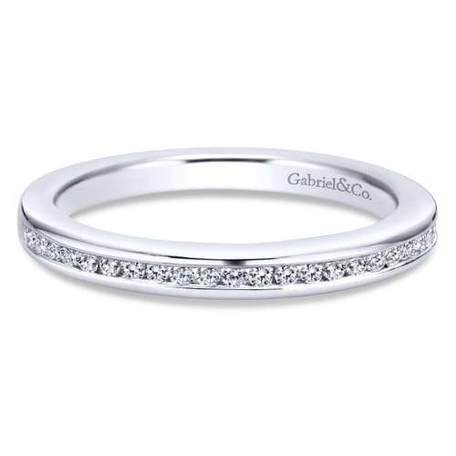 18K White Gold Matching Wedding Band