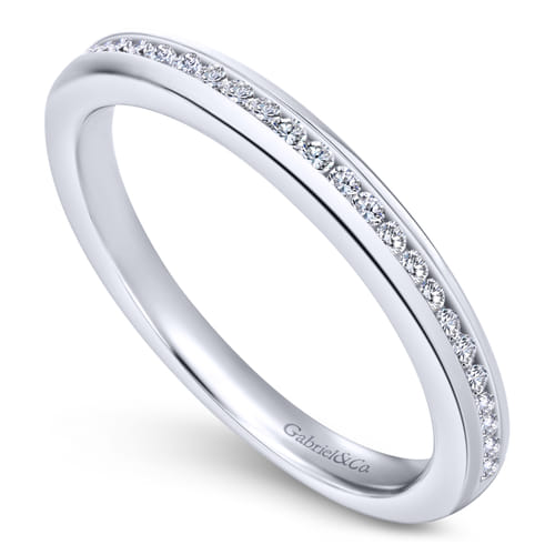 18K White Gold Matching Wedding Band