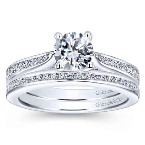 18K White Gold Matching Wedding Band
