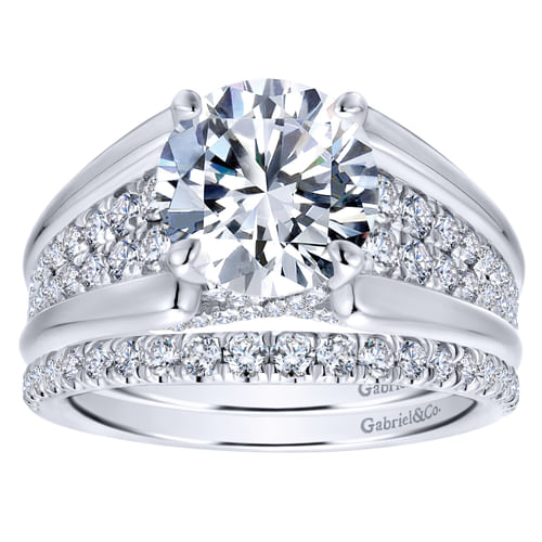 18K White Gold Matching Wedding Band