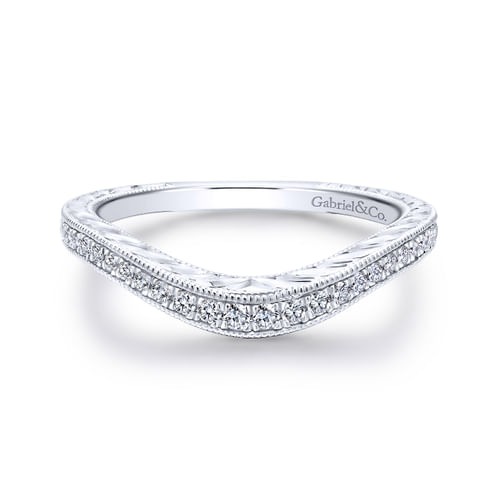 18K White Gold Matching Wedding Band
