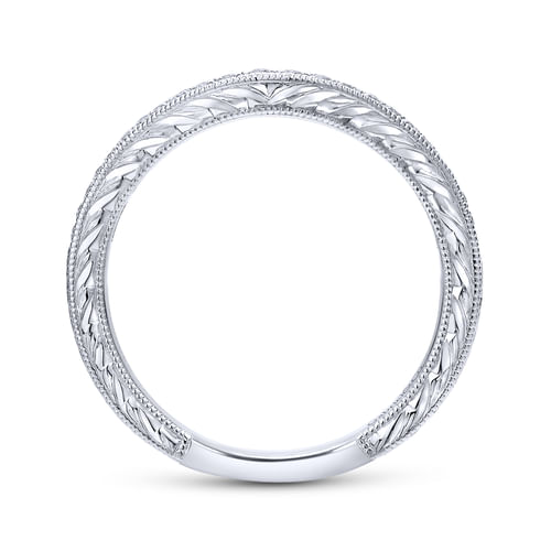 18K White Gold Matching Wedding Band