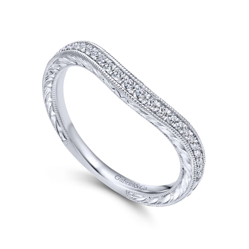 18K White Gold Matching Wedding Band
