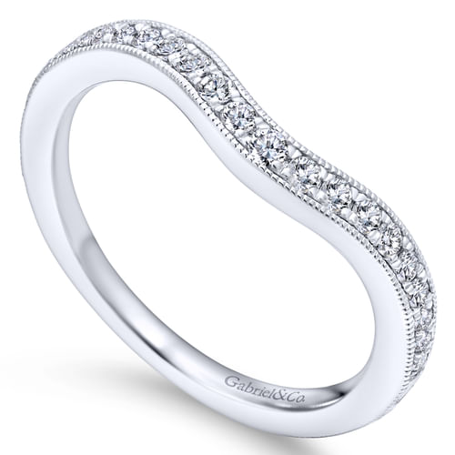 18K White Gold Matching Wedding Band