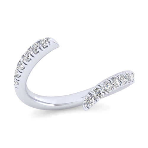18K White Gold Matching Wedding Band