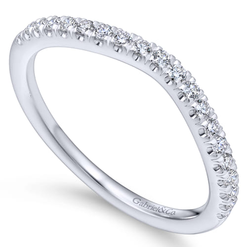 18K White Gold Matching Wedding Band
