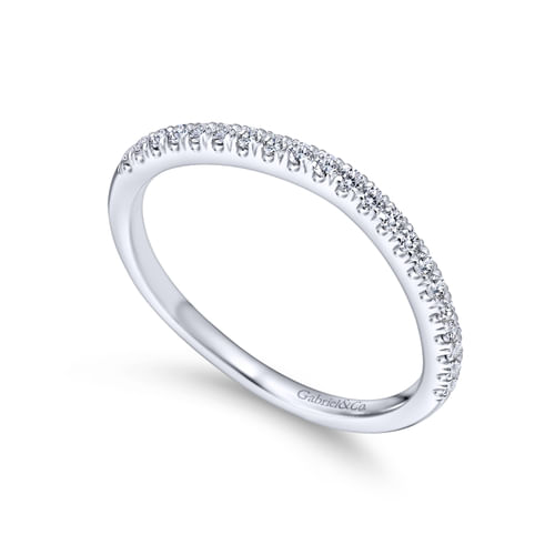 18K White Gold Matching Wedding Band