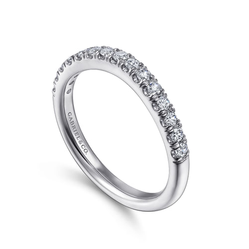 18K White Gold Matching Wedding Band