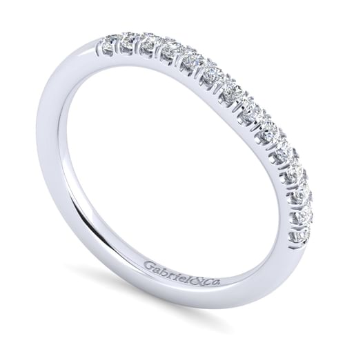 18K White Gold Matching Wedding Band