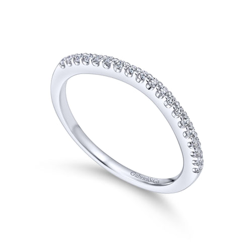 18K White Gold Matching Wedding Band