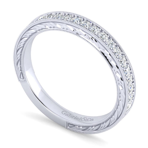 18K White Gold Matching Wedding Band 18K White Gold Matching Wedding Band