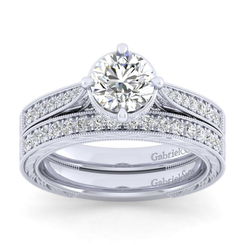 18K White Gold Matching Wedding Band 18K White Gold Matching Wedding Band