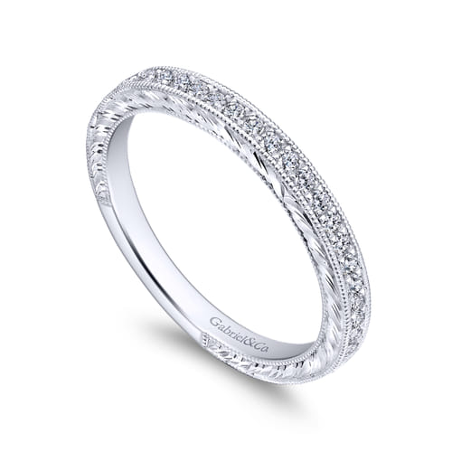 18K White Gold Matching Wedding Band 18K White Gold Matching Wedding Band