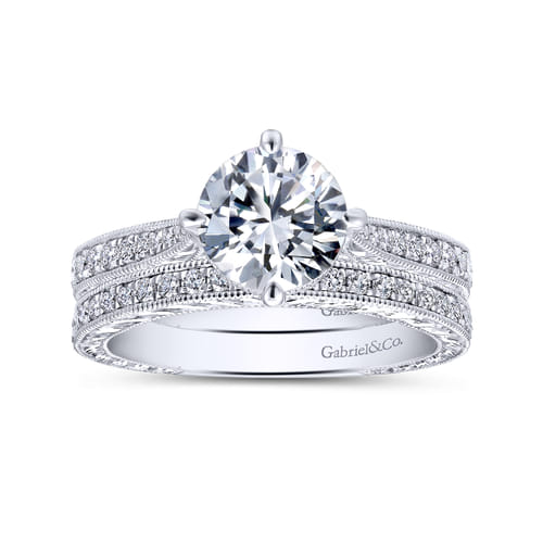 18K White Gold Matching Wedding Band 18K White Gold Matching Wedding Band