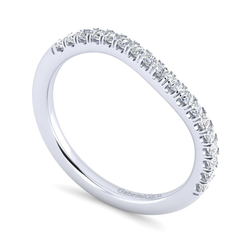 18K White Gold Matching Wedding Band