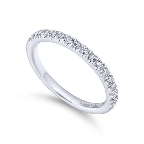 18K White Gold Matching Wedding Band