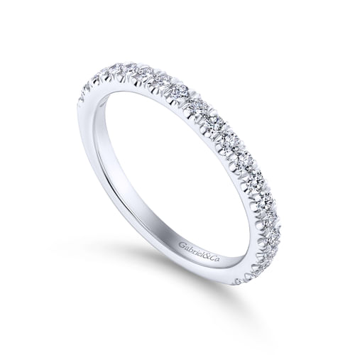 18K White Gold Matching Wedding Band