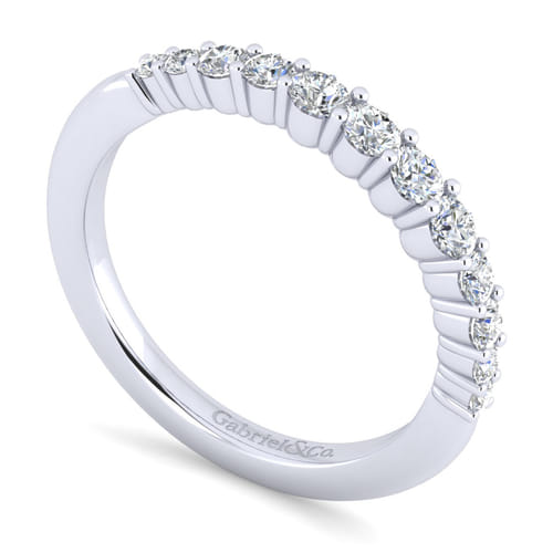 18K White Gold Matching Wedding Band