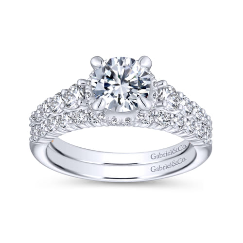 18K White Gold Matching Wedding Band