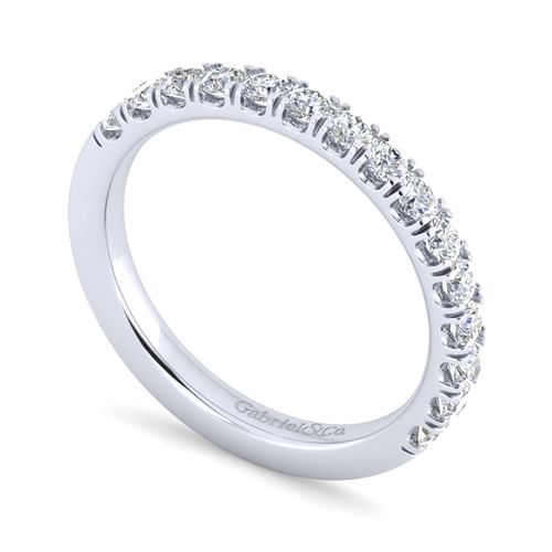 18K White Gold Matching Wedding Band
