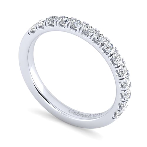 18K White Gold Matching Wedding Band