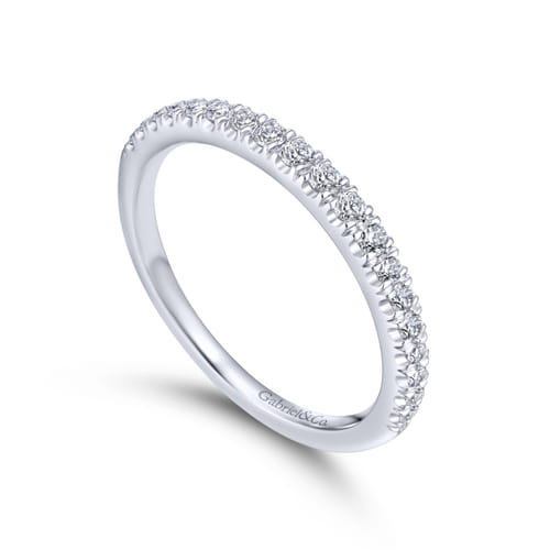 18K White Gold Matching Wedding Band